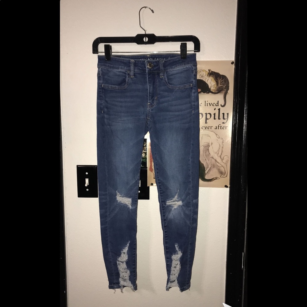 american eagle cropped jeggings